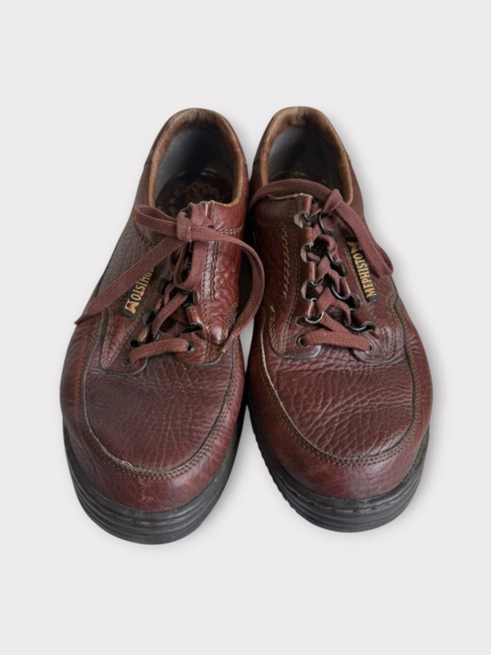 Mephisto Match Runoff Brown Leather Walking Shoes Lace Up Men’s Size 9
